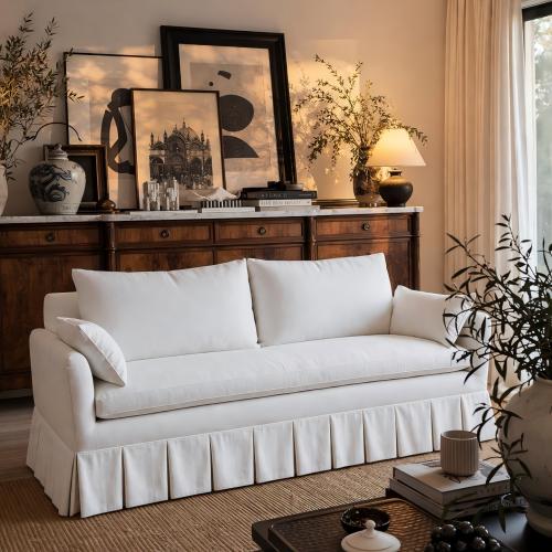 Skirted Sofas Make a Comeback: The Soft, Tailored Look Shaping 2026 Interiors